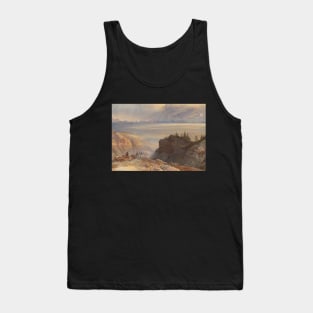 Cowboys Crossing Mountains - Vintage Western American Art Tank Top